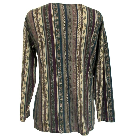 Woolrich Womens 100% Cotton Long Sleeve Pullover Top Leaf & Vine Print Sz S - Picture 5 of 6